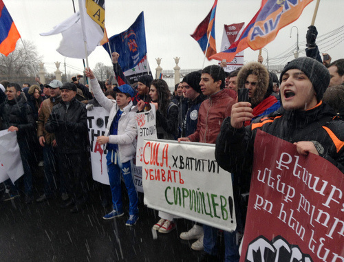 Rally in support of Kesab Armenians and the people of Syria. Moscow, April 2014. Photo by Yelena Khrustaleva for the "Caucasian Knot"