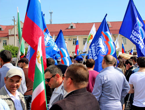 Participants of the festive events to celebrate the Day of Spring and Labour. Grozny, May 1, 2014. Photo by the "Caucasian Knot"