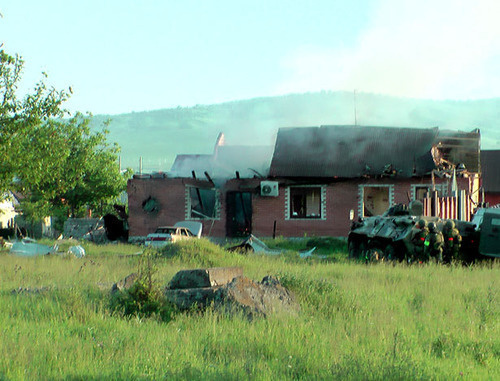 Special operation in the village of Sagopshi, Malgobek District of Ingushetia. May 24, 2014. Photo by the press service of the Federal Security Service of the Republic of Ingushetia