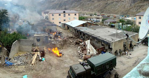 The settlement of Gimry (Vremenny) of Untsukul District after CTO. November 2014. Photo http://gimry.ucoz.com/news/zakrytaja_zona_gimrinskij_rubezh/2014-11-29-74