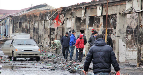 At the Berkat market after counterterrorist operation. Grozny, December 5, 2014. Photo by Magomed Magomedov for the ‘Caucasian Knot’. 