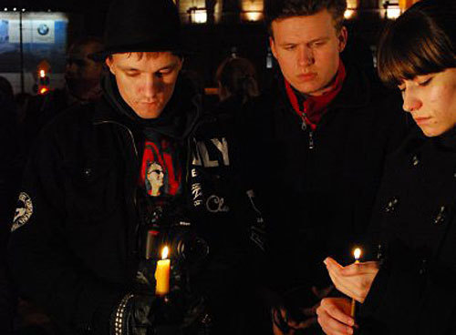 Commemoration of casualties of March 29 Moscow metro terror acts. Moscow, Lubyanka Square, March 29, 2010. Photo by the "Caucasian Knot"