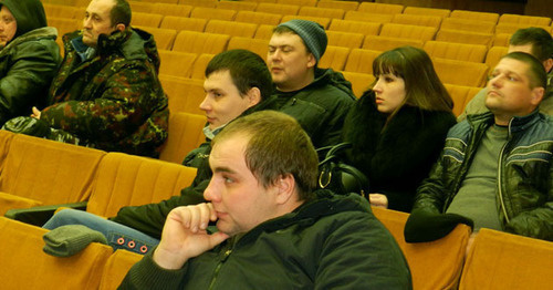 The meeting of the truckers was held in the hotel "Turist" in Volgograd. December 28, 2015. Photo by Tatyana Filimonova for the "Caucasian Knot"