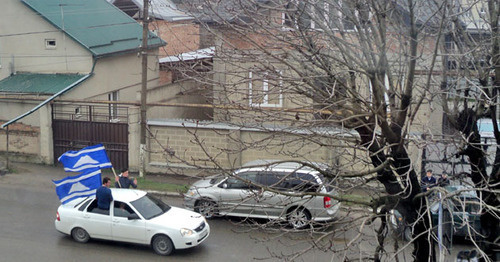 Motor rally on the Day of Revival of the Balkar Nation, Khasanja village, Kabardino-Balkaria, March 27, 2016. Photo by Lyudmila Maratova for the ‘Caucasian Knot’. 