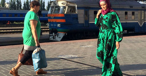 A refugee from Chechnya at the Brest railway station. June 2016. Photo: RFE/RL