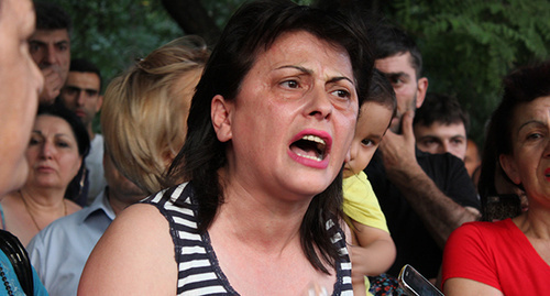 Participants of the protest action in Yerevan, July 2016. Photo by Tigran Petrosyan for the ‘Caucasian Knot’.