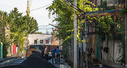 Street reconstruction in Tskhinvali. Photo: http://sputnik-ossetia.ru/photo/20160728/2806352.html