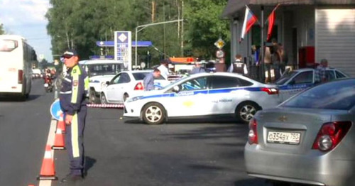 Road-and-patrol police checkpoint in Balashikha. Photo: http://bloknot.ru/