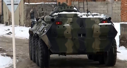 Special forces vehicle duting CTO. Photo: http://nac.gov.ru/kontrterroristicheskie-operacii/v-dagestane-v-rezultate-kto-neytralizovany-troe.html