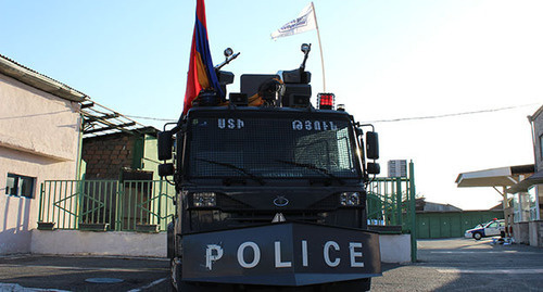 In the captured police regiment in Yerevan, July 23, 2016. Photo by Tigran Petrosyan for the 'Caucasian Knot'. 