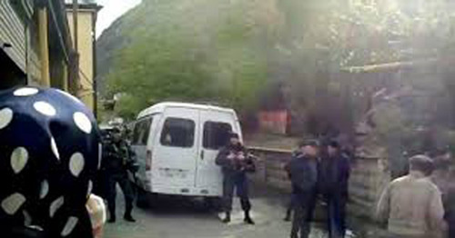 At the site of explosion in the village of Agvali, Tsumadin District, Dagestan, April 24, 2017. Still picture, video Republic of Dagestan: https://www.youtube.com/watch?v=6YcLsAtP040