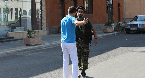 Araik Khandoyan, member of the "Sasna Tsrer" detachment and a veteran of the Nagorno-Karabakh war, also known as Lonely Wolf. Yerevan, July 23, 2017. Photo by Tigran Petrosyan for "Caucasian Knot"