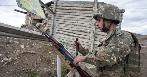 At contact line in Nagorny Karabakh. Photo: © Sputnik / Ilya Pitalev