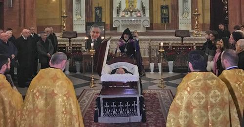 The burial service for Levon Airapetyan in Moscow. Photo by Oleg Krasnov for the "Caucasian Knot"