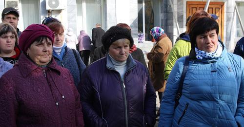 Gukovo miners hold picket, October 23, 2017. Photo by Vyacheslav Prudnikov for the Caucasian Knot. 