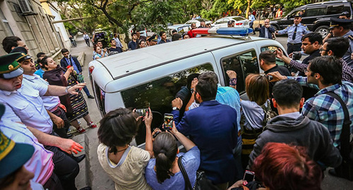 Afghan Mukhtarly's arrest. Photo by Aziz Karimov for the "Caucasian Knot"