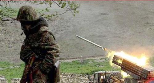 A soldier of the Defence Army. Photo by the press service of the Ministry of Defence for Nagorno-Karabakh http://www.nkrmil.am/news/view/2101