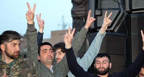 Participants of the protest action on April 17, 2018. Photo by Tigran Petrosyan for the "Caucasian Knot"