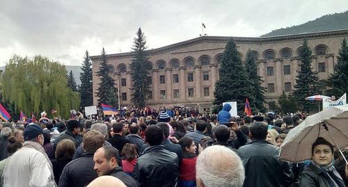 Rally of Nikol Pashinyan's supporters in Vanadzor. Photo by Artem Shabanov for the Caucasian Knot