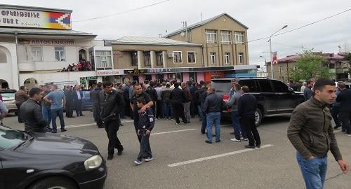 Participants of a protest action in Stepanakert. Photo by Alvard Grigoryan for the "Caucasian Knot"