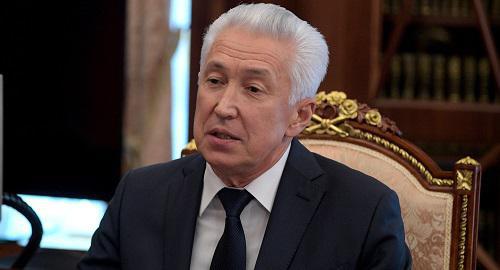 Vladimir Vasiliev during his meeting with President Vladimir Putin on July 10, 2018. Photo courtesy of the Kremlin press service http://kremlin.ru/events/president/news/57975