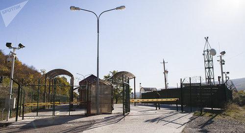 A checkpoint on the Georgian border. Photo: Sputnik / Natalya Ayriyan  https://sputnik-ossetia.ru/South_Ossetia/20180807/6893735.html