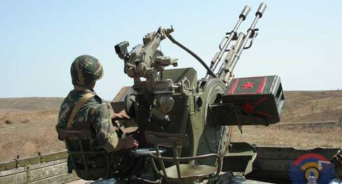 A soldier of the army of Nagorno-Karabakh. Photo http://www.nkrmil.am/gallery/photos/view/18