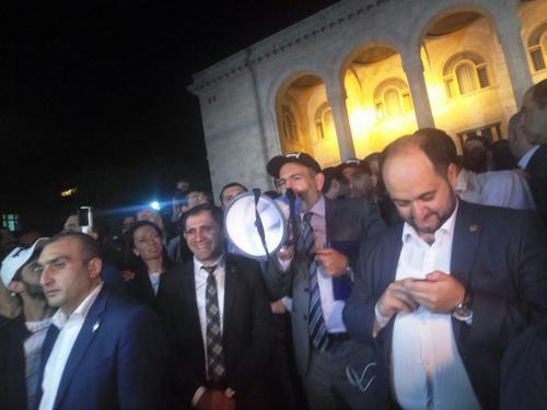 Nikol Pashinyan at a protest action in Yerevan. October 2, 2018. Photo by Tigran Petrosyan for the "Caucasian Knot"