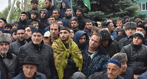 Rally participants in Magas, October 7, 2018. Photo is provided to the Caucasian Knot by Yakub Gogiev