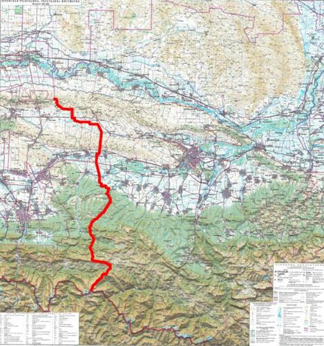 Map of a new border between Chechnya and Ingushetia. Photo by the press service of the government of the Republic of Ingushetia