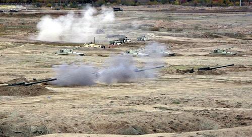 Military drills of the Azerbaijani Army. Photo: website of Ministry of Defence of Azerbaijan,. https://mod.gov.az/ru/news/v-ramkah-kshvi-vojska-nahchyvanskogo-garnizona-uspeshno-proveli-etap-s-boevoj-strelboj-video-24912.html