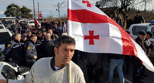 Clashes between opposition and police, December 16, 2018. Photo: REUTERS/David Chkhikvishvili