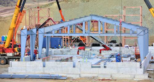 Construction at the mine. Photo: press service of Lydian mining company, https://www.lydianarmenia.am/index.php?m=photoOne&lang=arm&gid=20