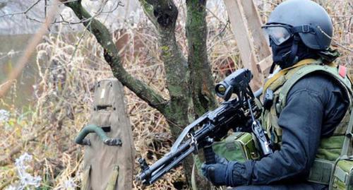 A law enforcer. Photo by the press service of the National Antiterrorist Committee