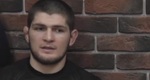 Khabib Nurmagomedov. Photo: Vremya sports - https://www.youtube.com/watch?v=HWyclHTd89o https://ru.wikipedia.org/