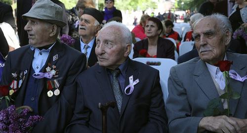 Veterans in Tbilisi, May 9, 2019. Official Facebook page of Prime Minister of Georgia Mamuka Bakhtaze: https://www.facebook.com/bakhtadzemamuka/