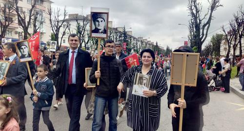 "Immortal Regiment" action in Nalchik. Photo by Lyudmila Maratova for the Caucasian Knot