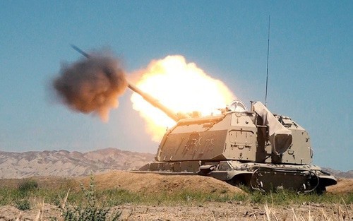 Self-propelled howitzer of the Azerbaijani Army. Photo: press service of the Ministry of Defence of Azerbaijan, https://mod.gov.az