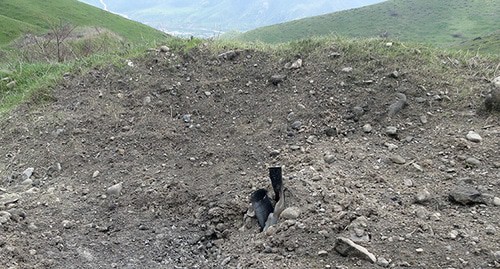 Traces from shelling, Nagorno-Karabakh. Photo by Alvard Grigoryan for the Caucasian Knot