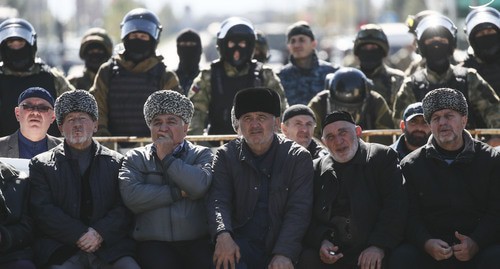 A rally in Magas. October 7, 2018. Photo: REUTERS/Maxim Shemetov