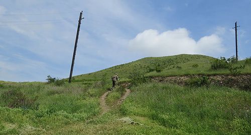 Soldier of Nagorno-Karabakh at the battle line. Photo by Alvard Grigoryan for the Caucasian Knot