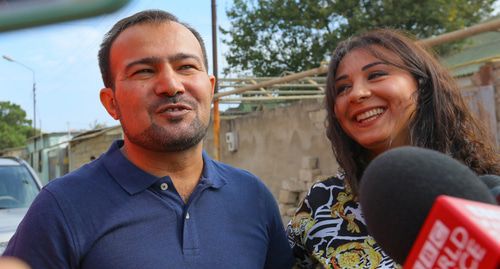 Seimur Khazi, a journalist, after release released from jail. Photo by Aziz Karimov for the "Caucasian Knot"