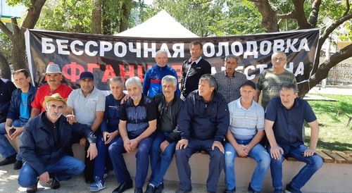 The veterans of the Afghan War, who are on endless hunger strike in Makhachkala. Photo by Timur Isaev for the "Caucasian Knot"