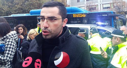 Activist Shota Makatsaria from 'Free Georgia' party, Tbilisi, November 22, 2019. Photo by Galina Gotua for the Caucasian Knot