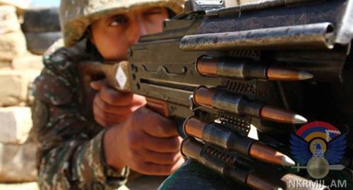 A serviceman of the Nagorno-Karabakh Army. Photo: press service of the Ministry of Defence of Nagorno-Karabakh, http://www.nkrmil.am