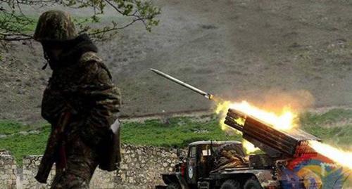 Field firing training of Nagorno-Karabakh Army. Photo: Ministry of Defence of Nagorno-Karabakh, http://www.nkrmil.am/history-of-defence-army/view/39