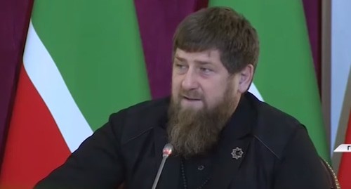 Ramzan Kadyrov. Screenshot from video posted by XUNHR 'Grozny' at:  https://www.youtube.com/watch?v=vJYdYOed2RU&feature=emb_logo