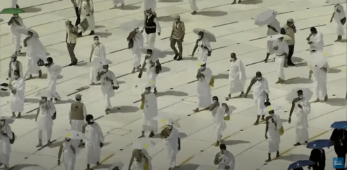 Hajj in 2020. Screenshot of the video https://youtu.be/rIofaJIUSb4