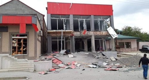 House destroyed as a result of shelling. Photo: press service of the Ministry of Emergencies of Nagorno-Karabakh, https://www.facebook.com/RescueServiceOfTheNKR/photos/pcb.3730512163649898/3730511716983276/?type=3&theater