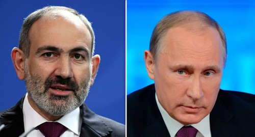 Nikol Pashinyan, Vladimir Putin. Photo: REUTERS/Annegret Hilse; the Kremlin press service. Collage by the "Caucasian Knot"